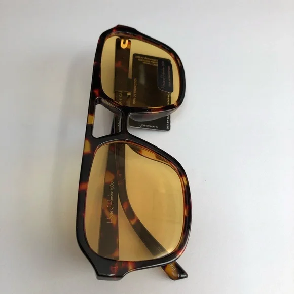 House of Harlow 1960 Tortoise Frame Sunglasses with Yellow Lenses - Picture 4 of 5
